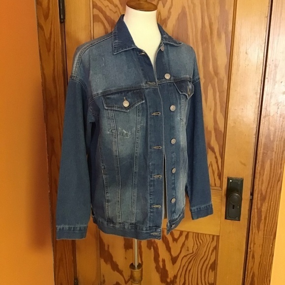 3 for 20 $ bundle YMI oversized distressed jean jacket - Picture 8 of 10